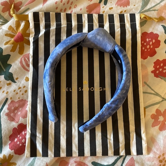 Lele Sadoughi Atlantic Blue Tie-Dye Headband main image 5